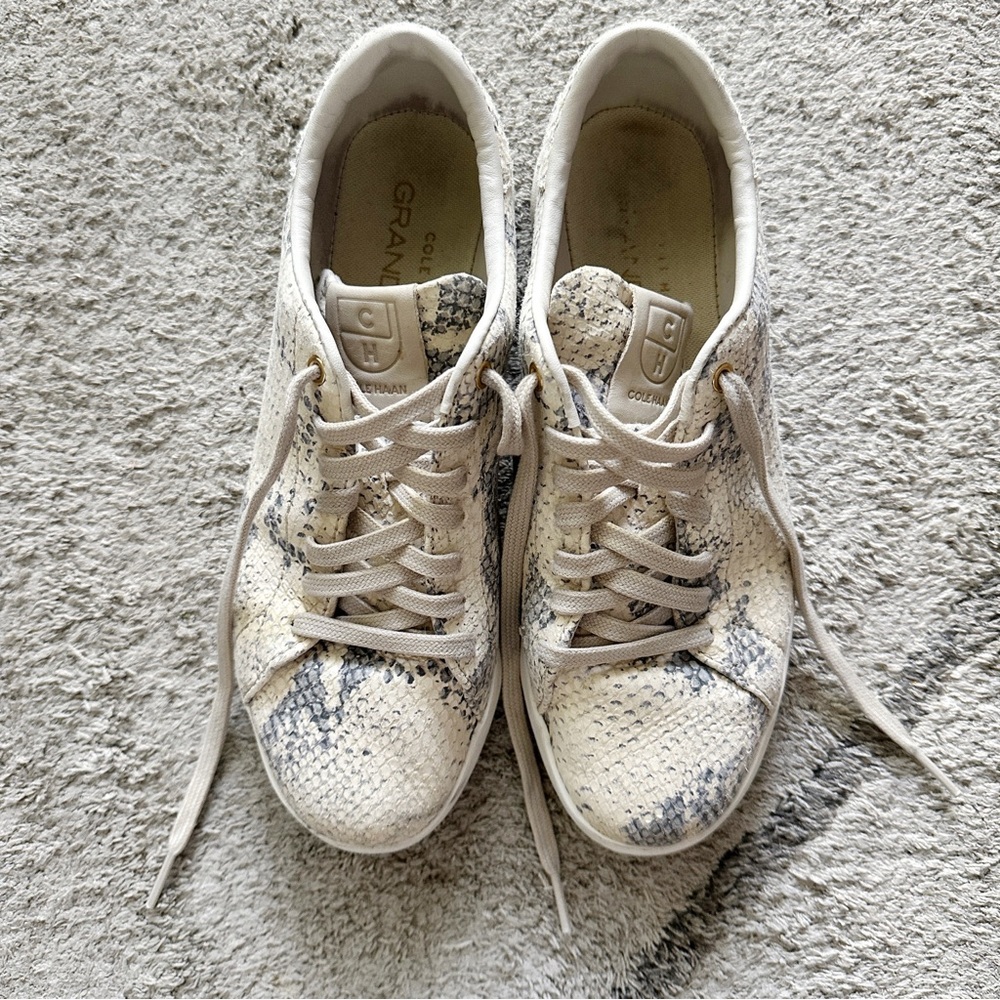 Cole Haan Snake Print Sneakers Zerogrand